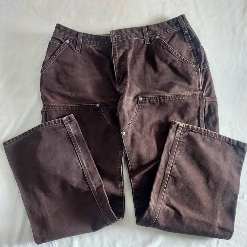 Carhartt Duck Canvas Double-Knee Pants - 2/30 - dark brown
